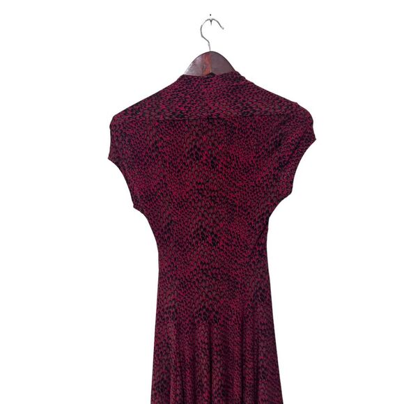 Norma Kamali Snakeskin Jersey Shrug-Style Midi Semi-Formal Dress Red Small - Picture 7 of 10